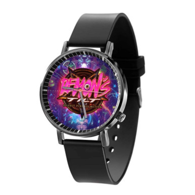 Demon s Tilt Black Quartz Watch Unisex With Premium Gift Box