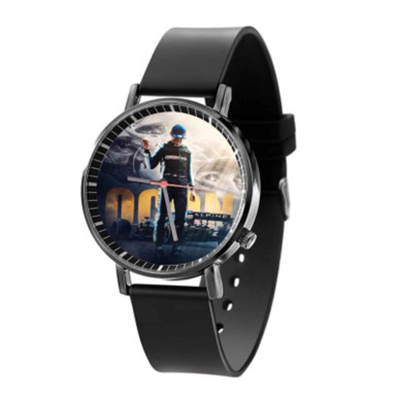 Esteban Ocon Black Quartz Watch Unisex With Premium Gift Box
