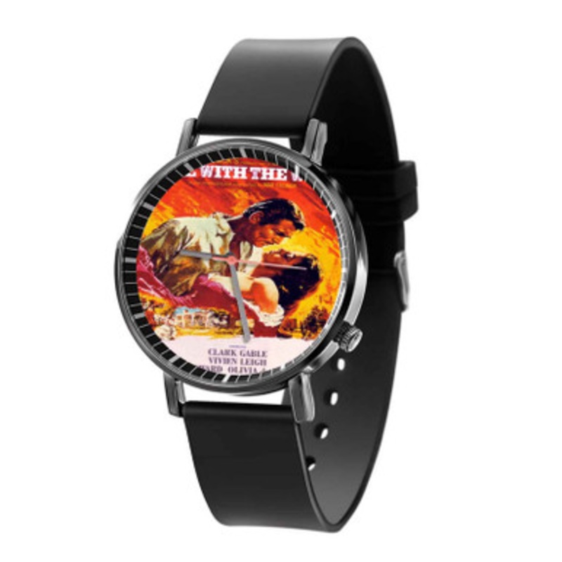 Gone With The Wind Black Quartz Watch Unisex With Premium Gift Box