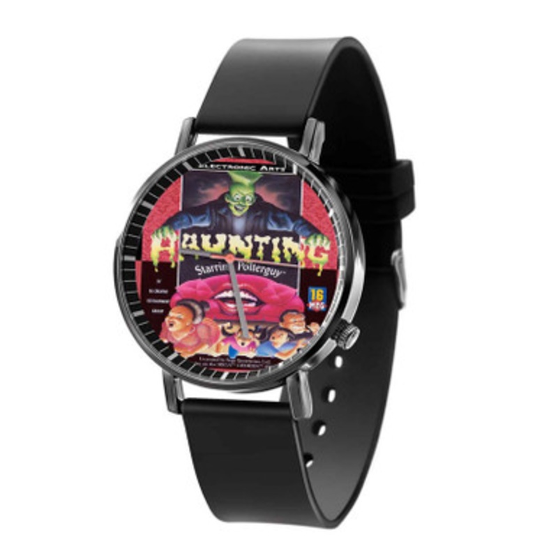 Haunting Starring Polterguy Black Quartz Watch With Premium Gift Box for Unisex