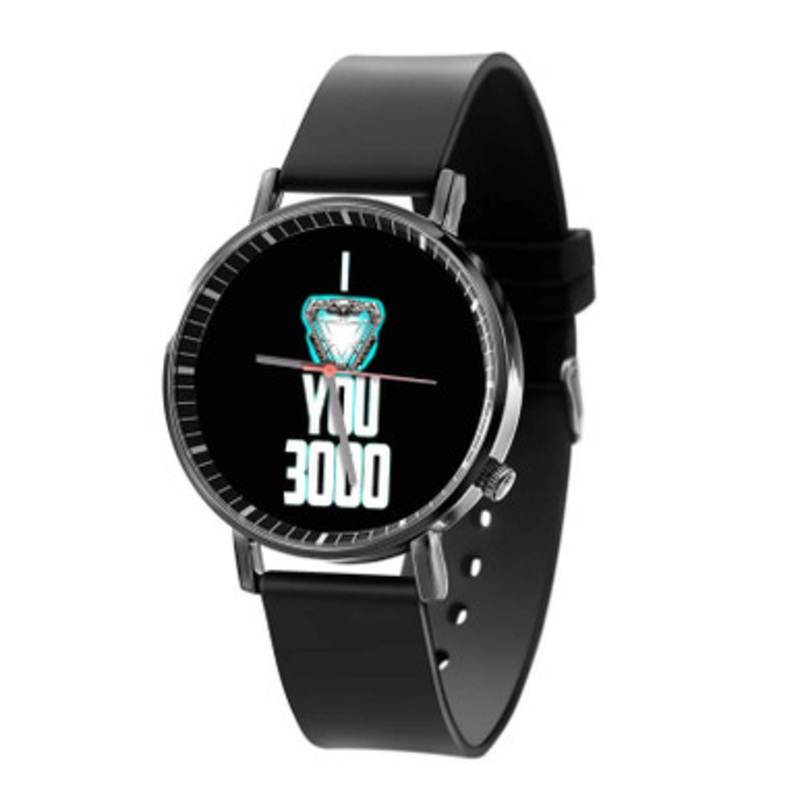 Iron Man I Love you 3000 Black Quartz Watch Unisex With Premium Gift Box