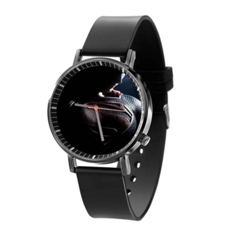 Man of Steel Superman DC Comics Black Quartz Watch Unisex With Premium Gift Box