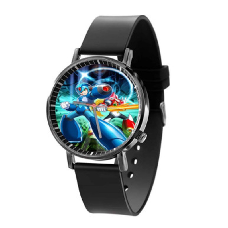 Megaman X Game Black Quartz Watch Unisex With Premium Gift Box