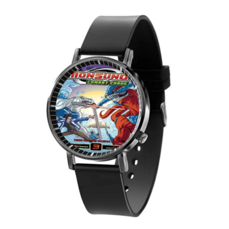 Monsuno Black Quartz Watch Unisex With Premium Gift Box