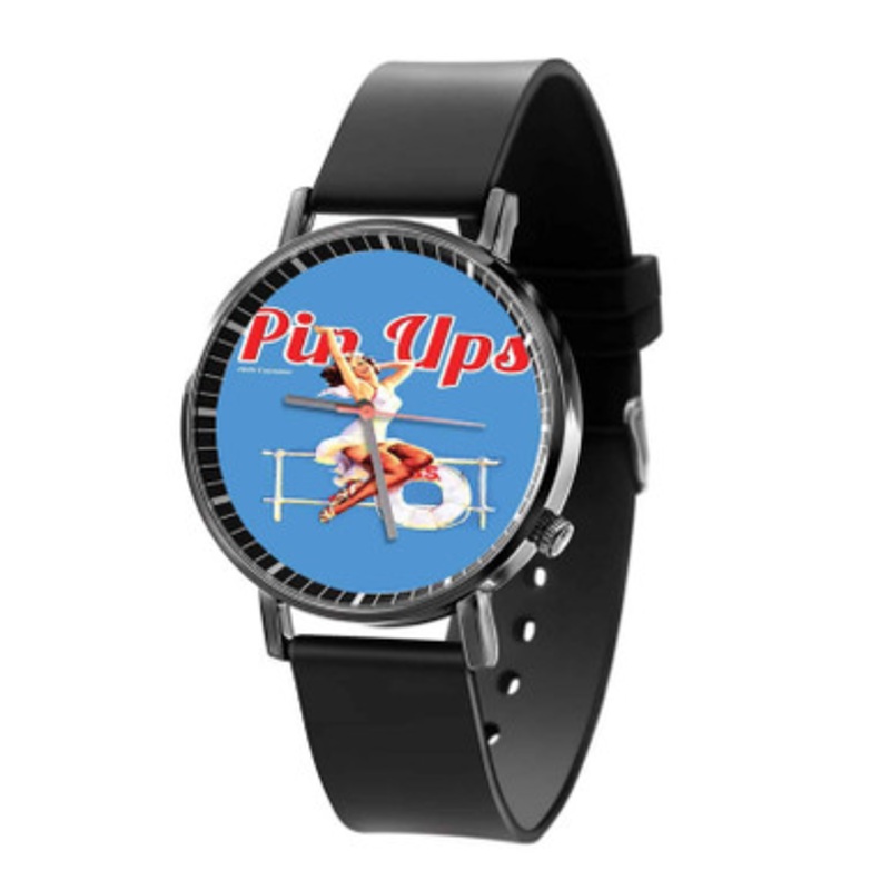 Pin Ups Calendar Black Quartz Watch Unisex With Premium Gift Box
