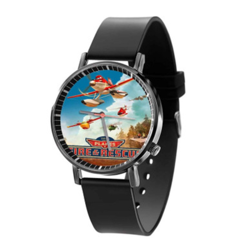 Planes Fire and Recue Disney Unisex Black Quartz Watch With Premium Gift Box