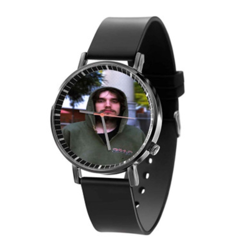 Pouya Sell Black Quartz Watch With Premium Gift Box for Unisex