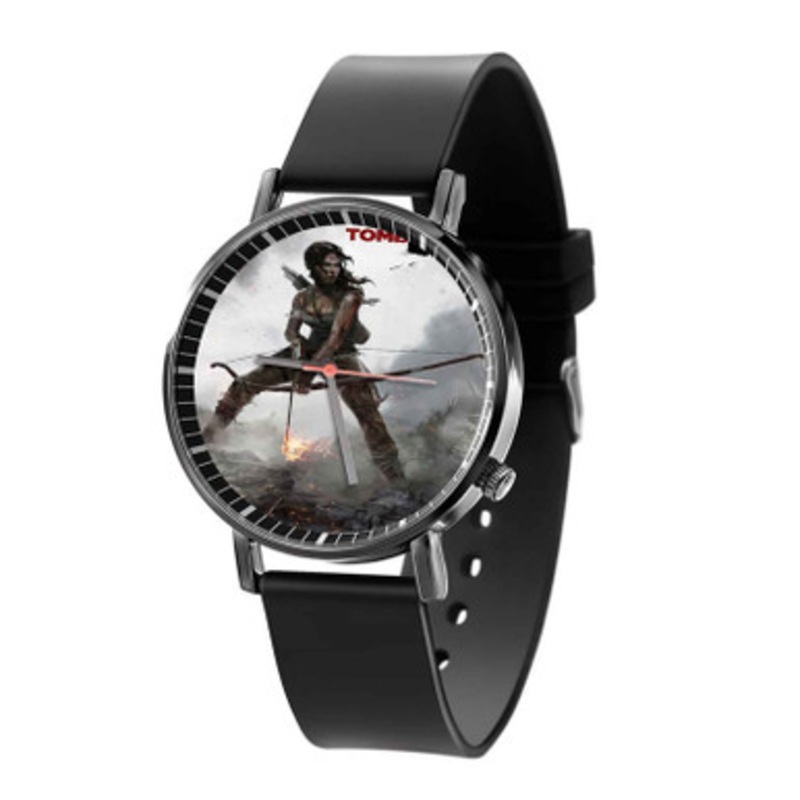 Rise of the Tomb Raider Arrow Fire Black Quartz Watch Unisex With Premium Gift Box