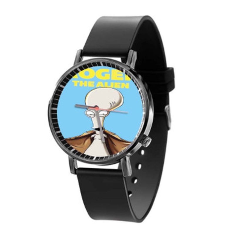 Roger The Alien American Dad Unisex Black Quartz Watch With Premium Gift Box