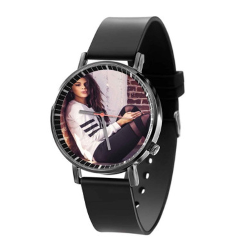 Selena Gomez Beautiful Black Quartz Watch Unisex With Premium Gift Box