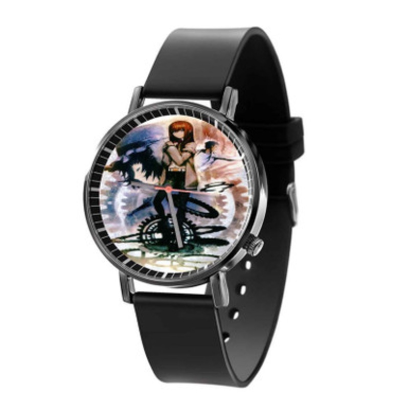 Steins Gate Kurisu Black Quartz Watch Unisex With Premium Gift Box