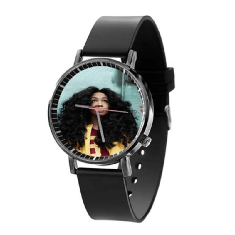 Sza Black Quartz Watch Unisex With Premium Gift Box