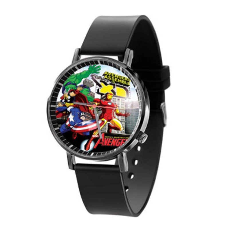 The Avengers Earth s Mightiest Heroes Black Quartz Watch Unisex With Premium Gift Box