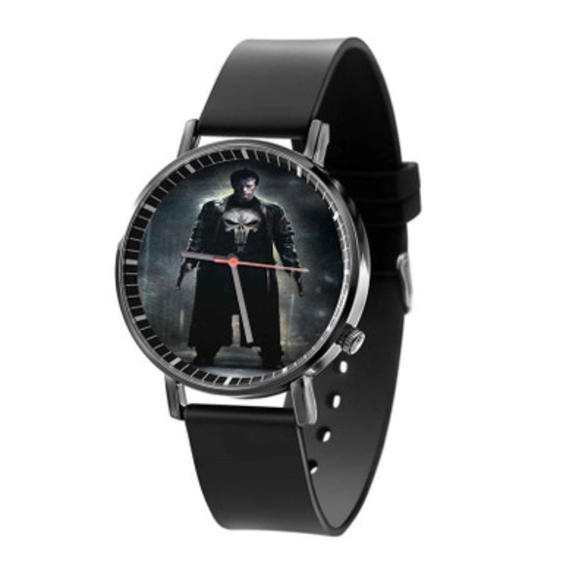 The Punisher Marvel Superheroes Unisex Black Quartz Watch With Premium Gift Box