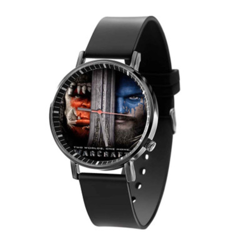 Warcraft 2016 Two Worlds One Home Black Quartz Watch Unisex With Premium Gift Box