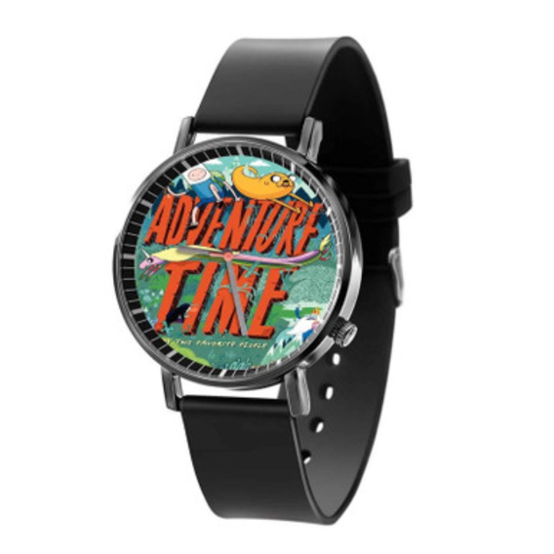 Adventure Time Jake and Finn Black Quartz Watch Unisex With Premium Gift Box