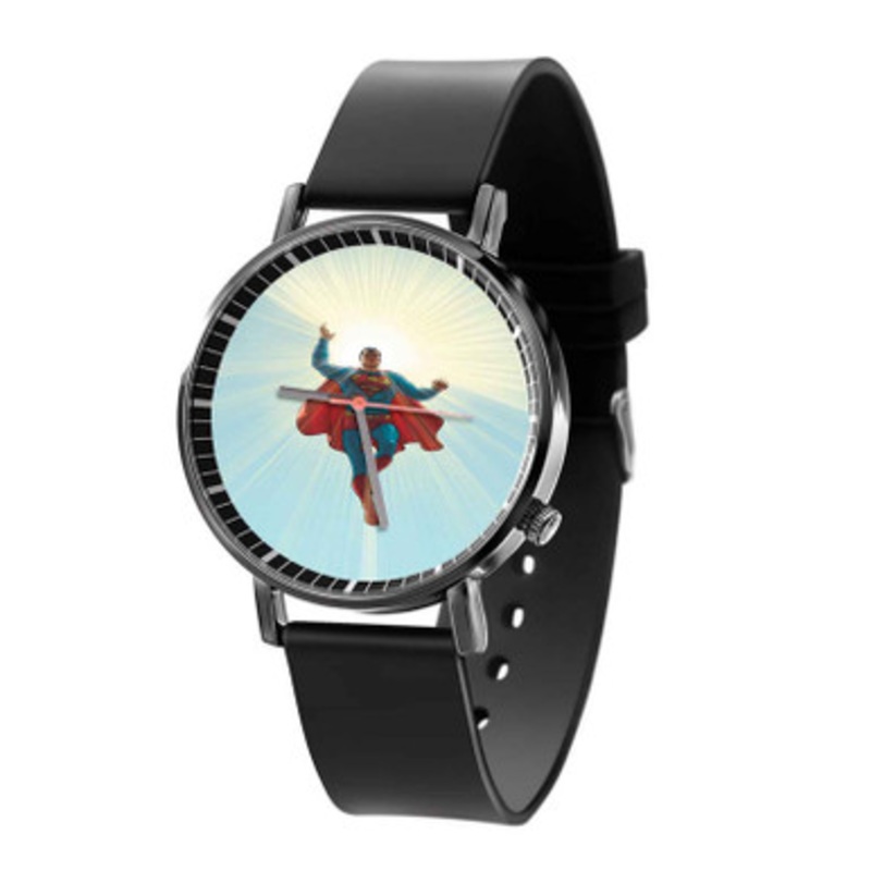 All Star Superman Kal El DC Comics Black Quartz Watch Unisex With Premium Gift Box