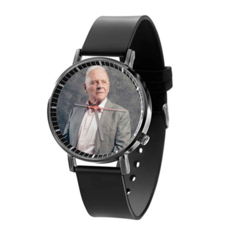 Anthony Hopkins Black Quartz Watch With Premium Gift Box for Unisex