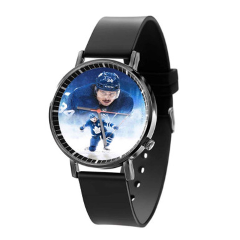Auston Matthews Toronto Maple Leafs Black Quartz Watch Unisex With Premium Gift Box