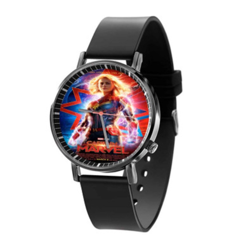 Captain Marvel Art Black Quartz Watch Unisex With Premium Gift Box