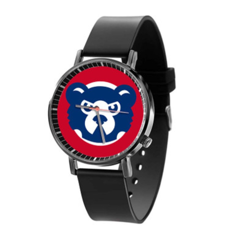 chicago cubs 2 Black Quartz Watch Unisex With Premium Gift Box