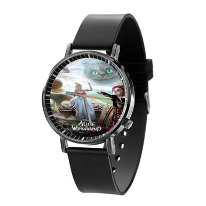 Disney Alice in Wonderland Black Quartz Watch Unisex With Premium Gift Box