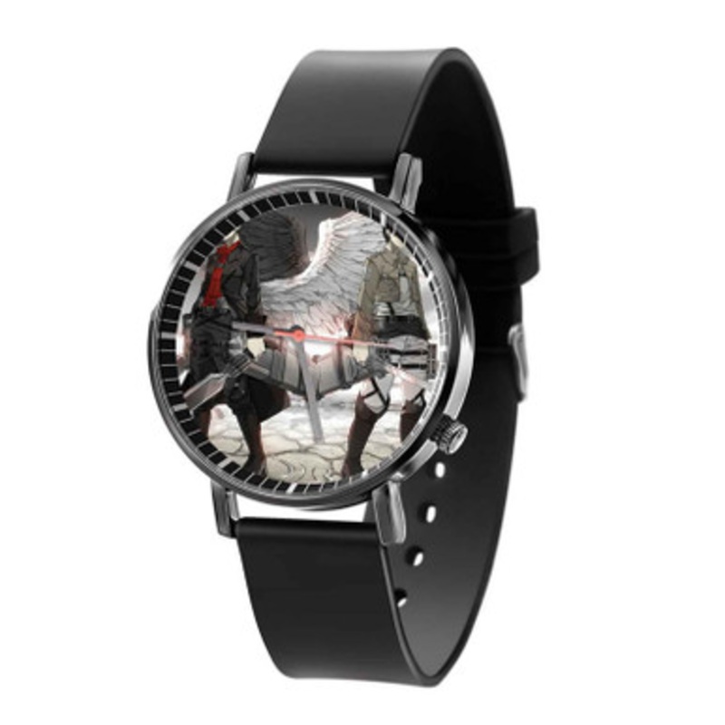 Eren Jaeger Attack on Titan Art Black Quartz Watch Unisex With Premium Gift Box