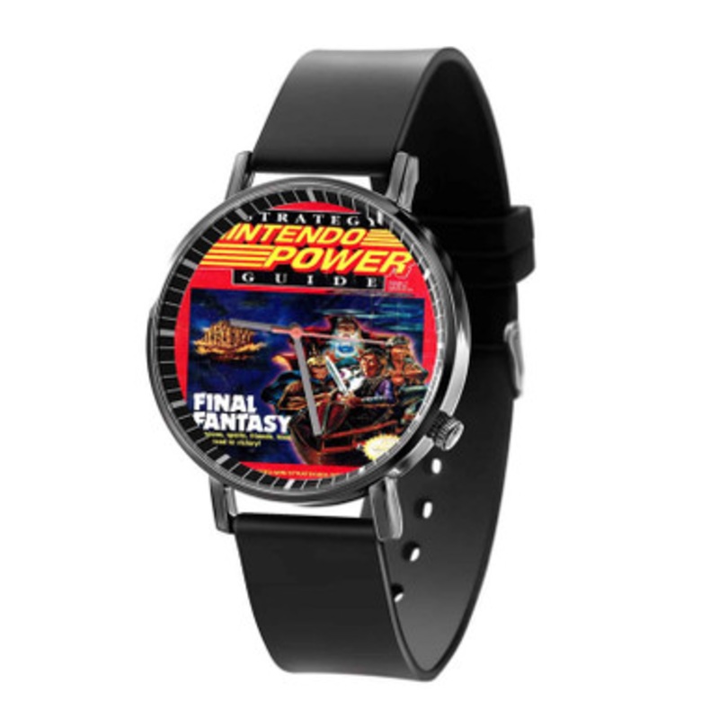 Final Fantasy 16 Bit Game Black Quartz Watch Unisex With Premium Gift Box