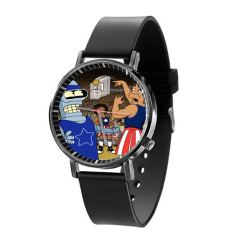 Futurama Playing Basket Ball Unisex Black Quartz Watch With Premium Gift Box
