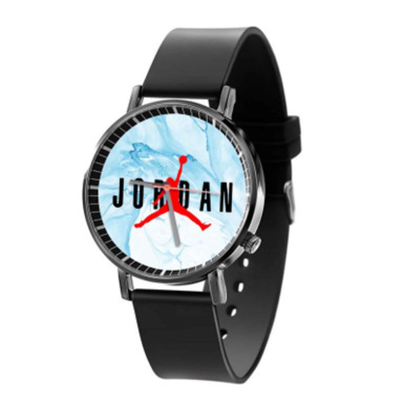 Jordan Blue Marble Black Quartz Watch Unisex With Premium Gift Box