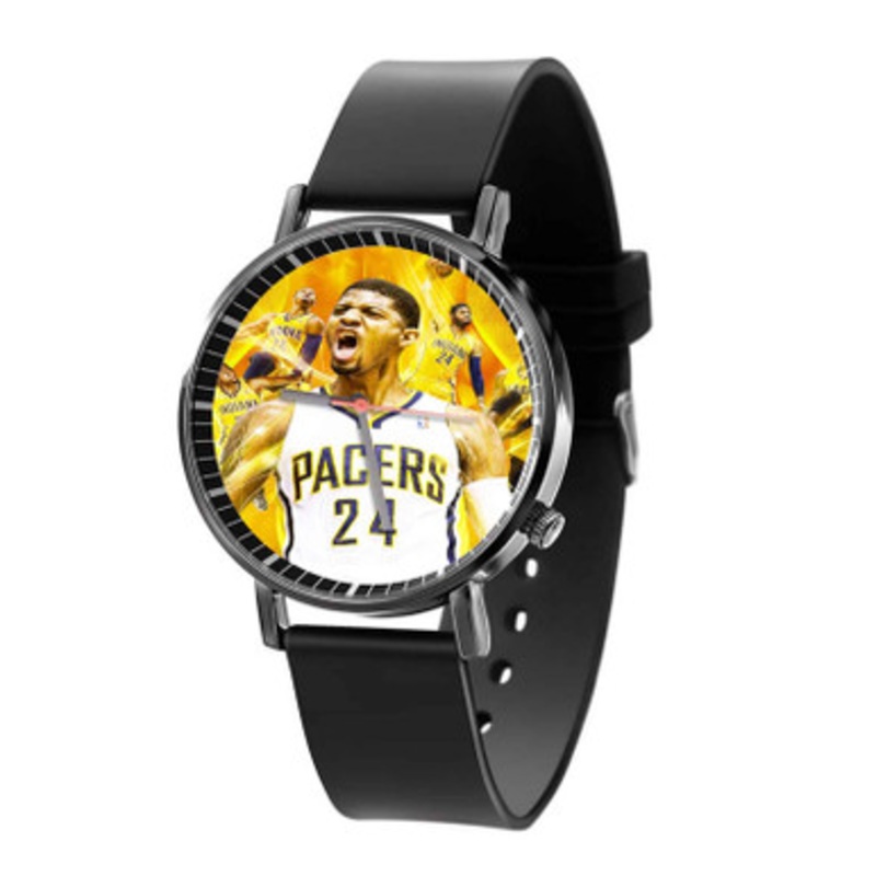 Paul George Indiana Pacers Yellow Black Quartz Watch Unisex With Premium Gift Box