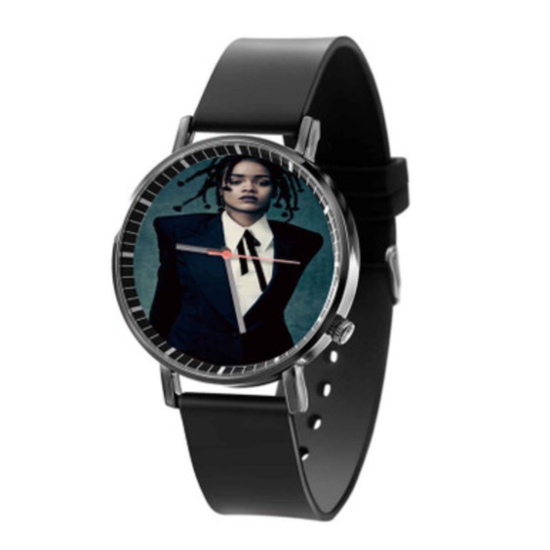 Rihanna Work Black Quartz Watch Unisex With Premium Gift Box