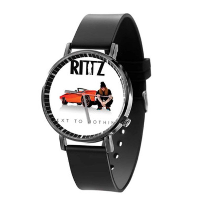 Ritz Rapper Black Quartz Watch With Premium Gift Box for Unisex