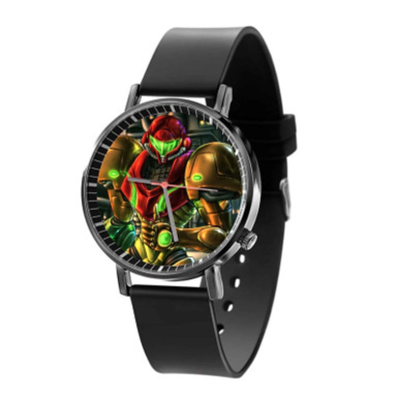 Samus Aran Metroid Black Quartz Watch Unisex With Premium Gift Box