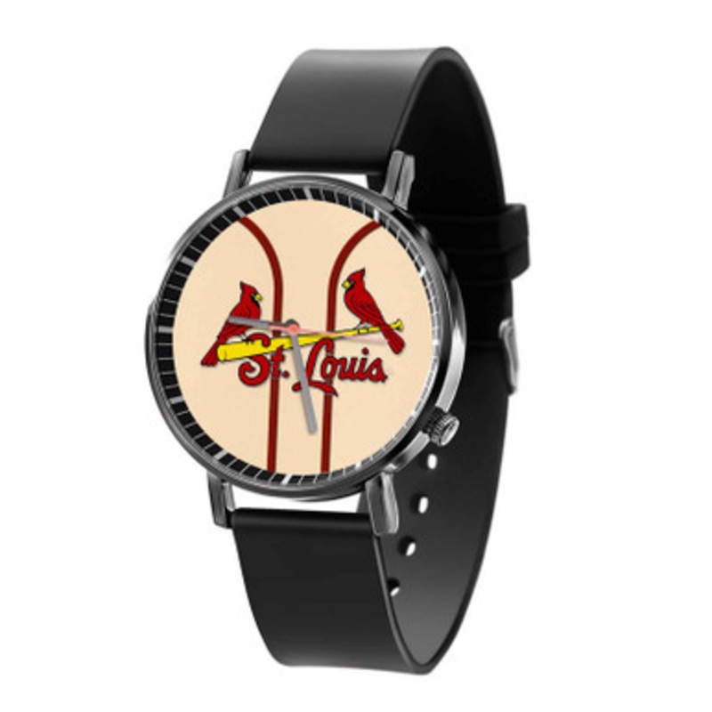 St Louis Cardinals MLB Black Quartz Watch Unisex With Premium Gift Box