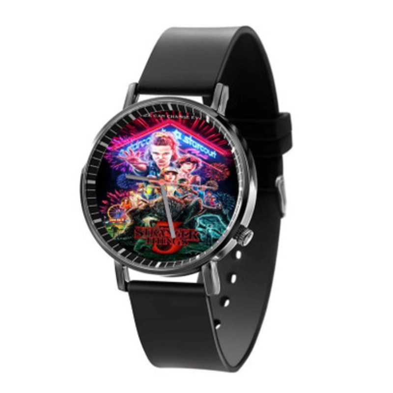 Stranger Things 3 Black Quartz Watch Unisex With Premium Gift Box