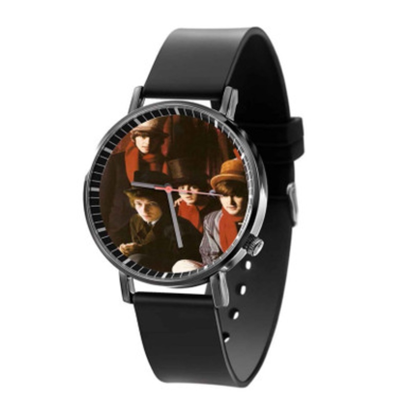 The Beatles and Bob Dylan Black Quartz Watch Unisex With Premium Gift Box