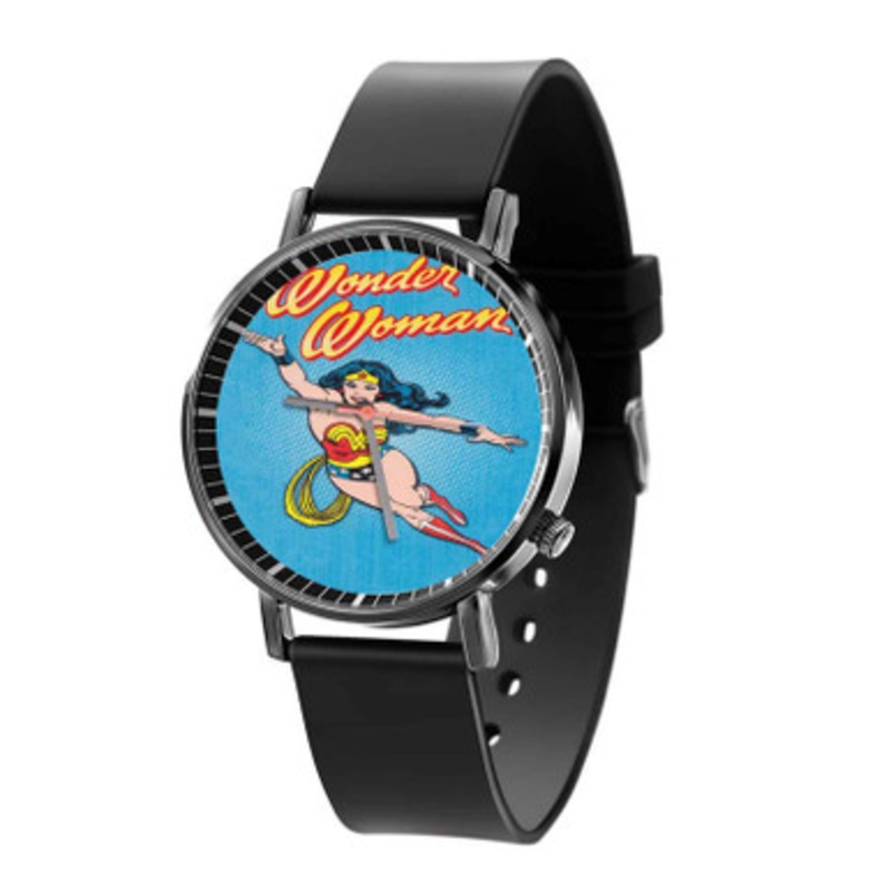 Wonder Woman Black Quartz Watch Unisex With Premium Gift Box