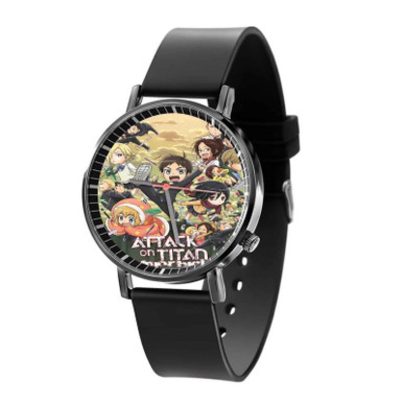 Attack on Titan Junior High Black Quartz Watch Unisex With Premium Gift Box