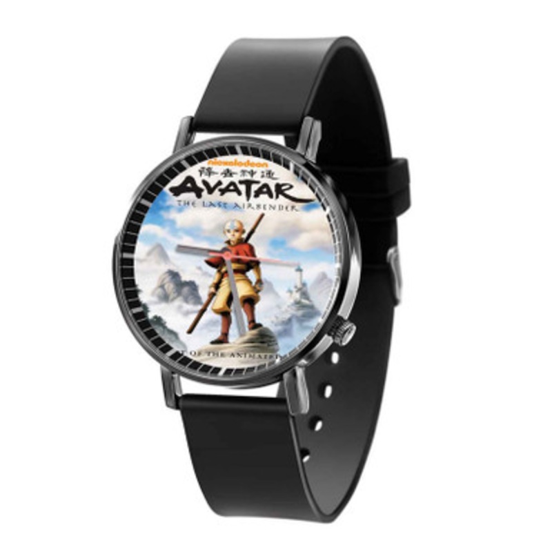 Avatar The Last Airbender Aang Stick Black Quartz Watch Unisex With Premium Gift Box