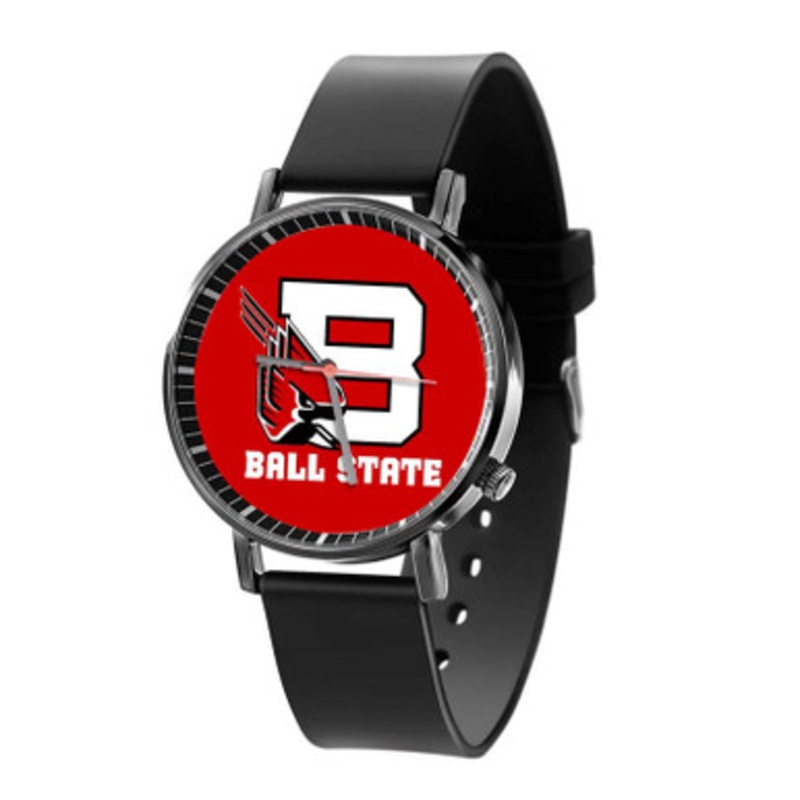 Ball State Cardinals Black Quartz Watch Unisex With Premium Gift Box