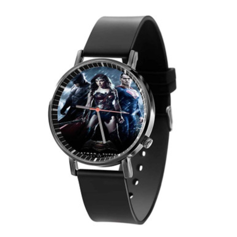 Batman vs Superman Batman Superman and Wonder Woman Black Quartz Watch Unisex With Premium Gift Box