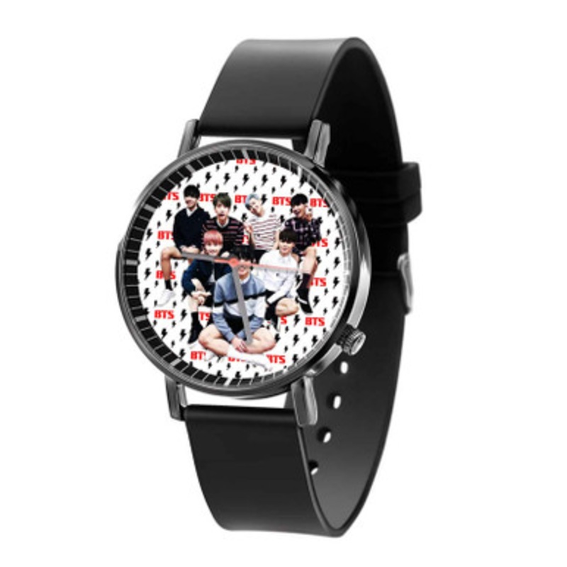 BTS Black Quartz Watch Unisex With Premium Gift Box