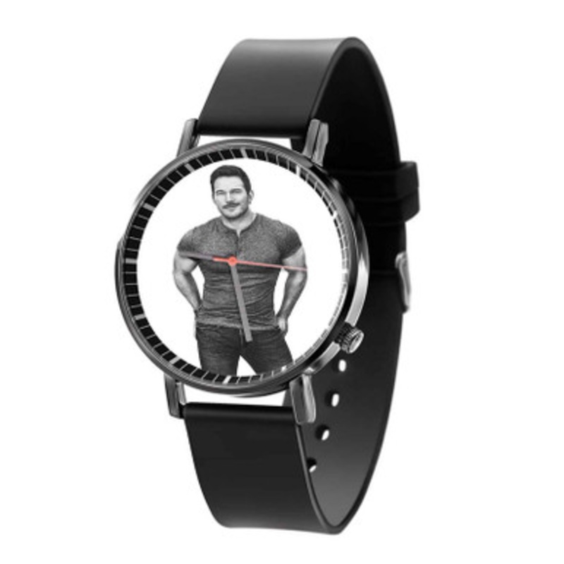Chris Pratt Black Quartz Watch With Premium Gift Box for Unisex