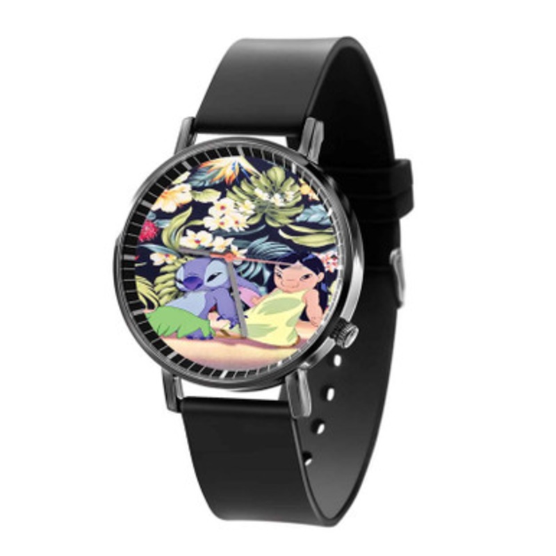 Disney Lilo and Stitch Dance Black Quartz Watch Unisex With Premium Gift Box
