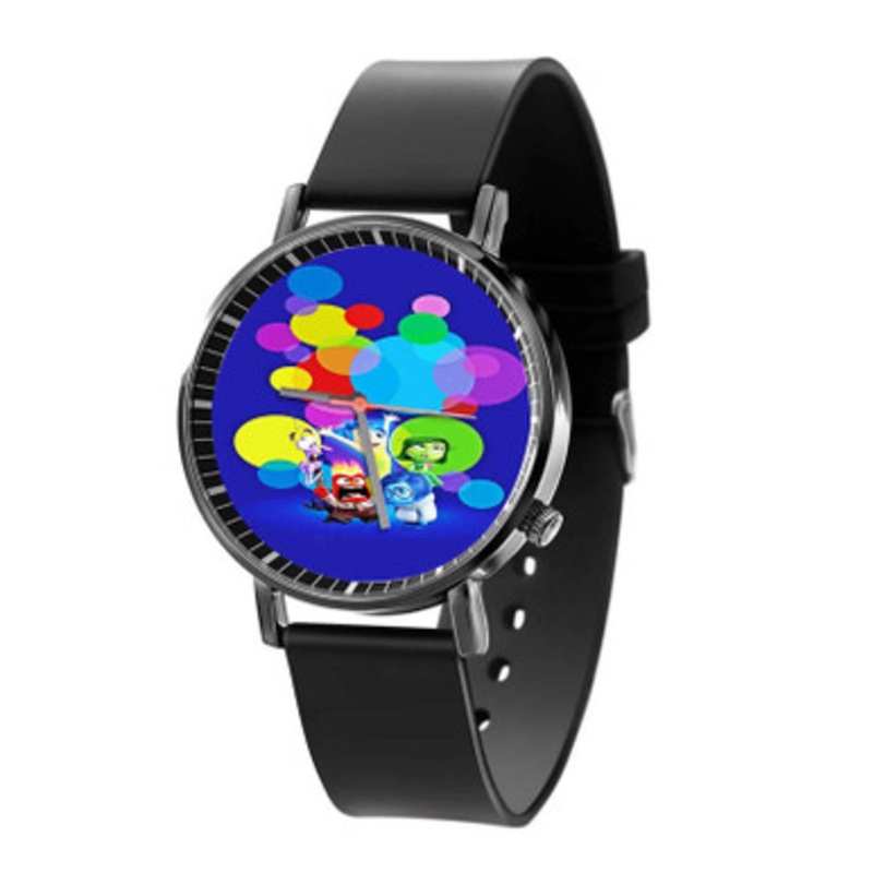 Disney Pixar Inside Out Art Black Quartz Watch Unisex With Premium Gift Box