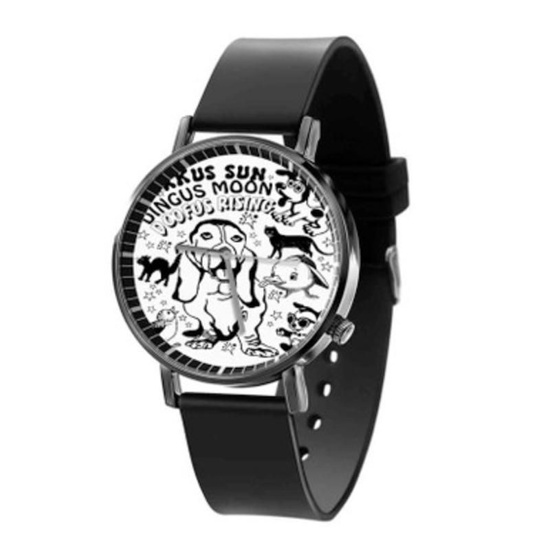 Dorkus Sun Dingus Moon Doofus Rising Black Quartz Watch With Premium Gift Box for Unisex