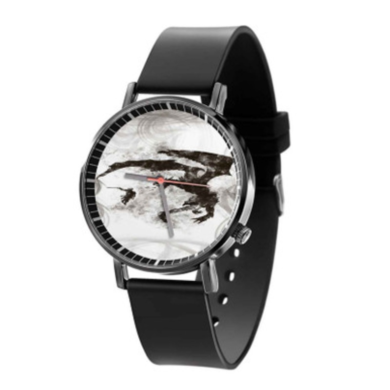 Dragon Fight Black Quartz Watch Unisex With Premium Gift Box