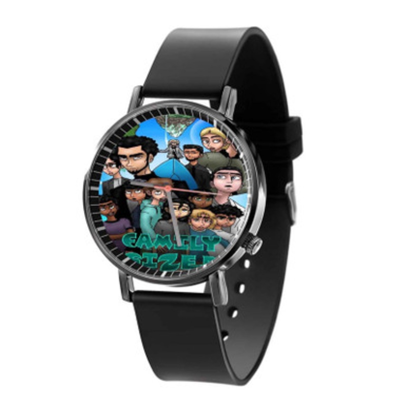 Family Sized Black Quartz Watch With Premium Gift Box for Unisex