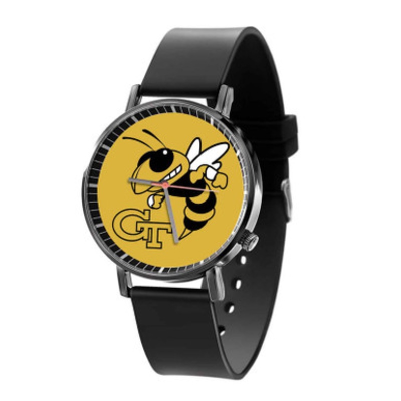 Georgia Tech Yellow Jackets Black Quartz Watch Unisex With Premium Gift Box